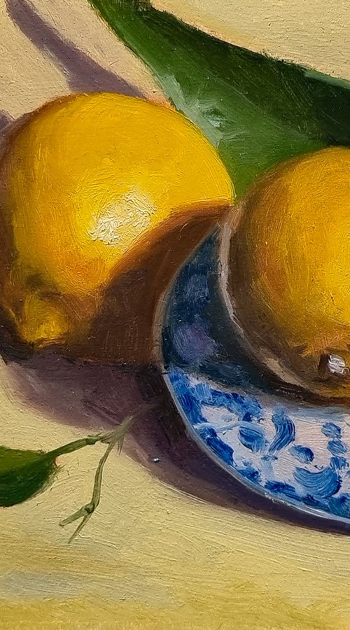 2 Lemons and a Plate by Pascal Giroud