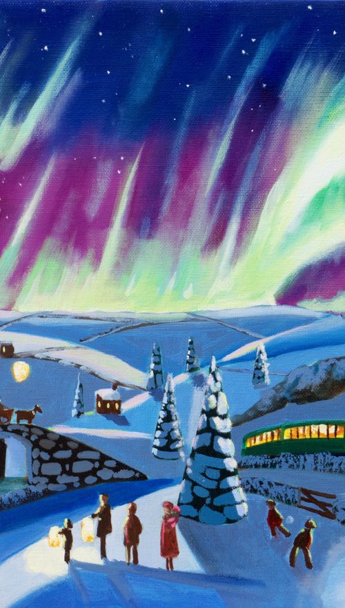 Winter and the northern lights by Gordon Bruce