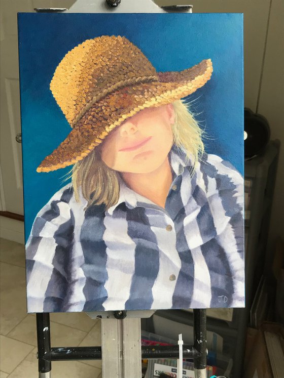 Girl in a Straw Hat