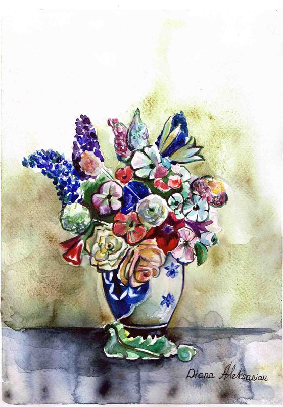 Mix of Flowers Still Life