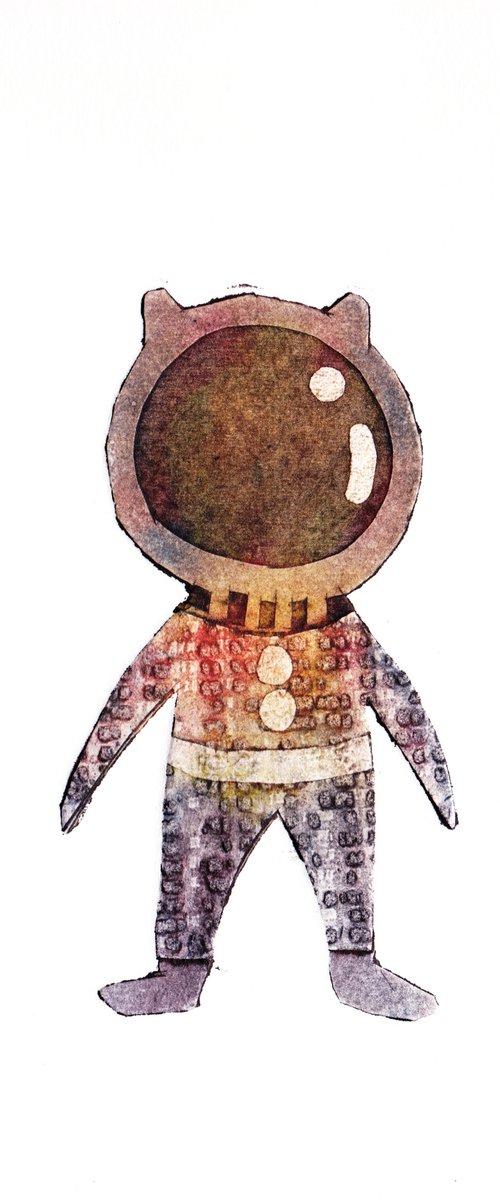 Astronaut - Red Brown by Penelope O'Neill