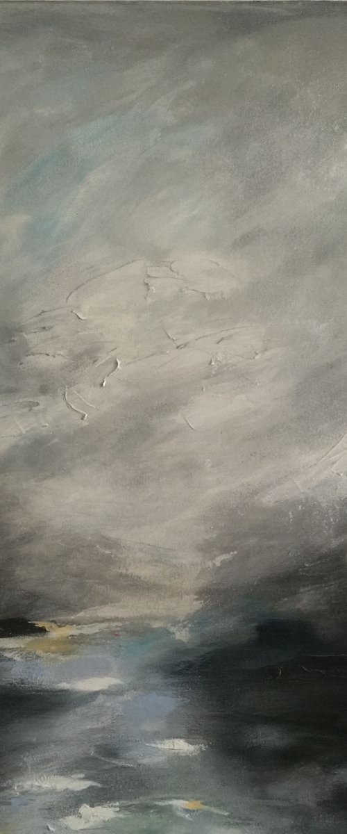 Where the sky meets the sea by Amanda Lakin Art