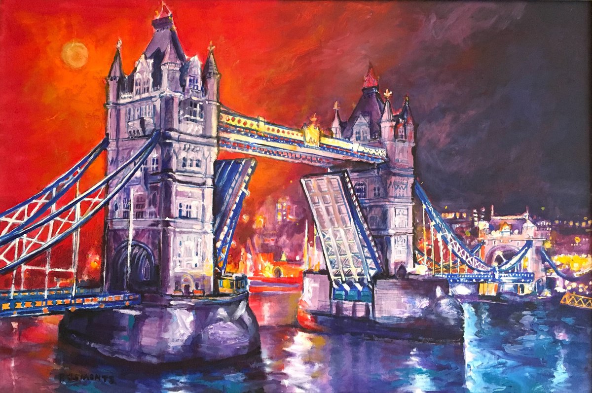 Cityscape Tower Bridge opening by Patricia Clements