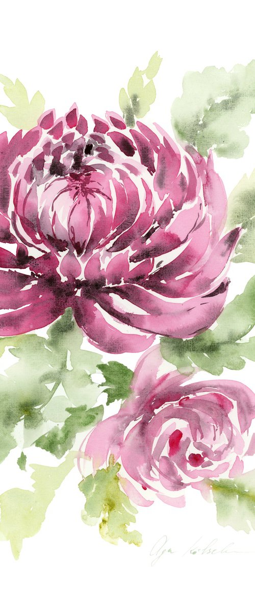 Purple Chrysanthemum by Olga Koelsch