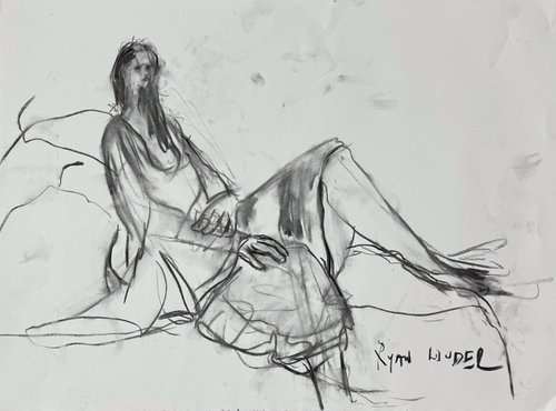 Woman in Bedroom by Ryan  Louder
