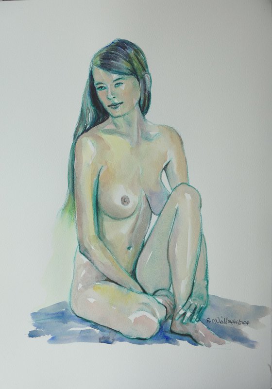 Seated female nude