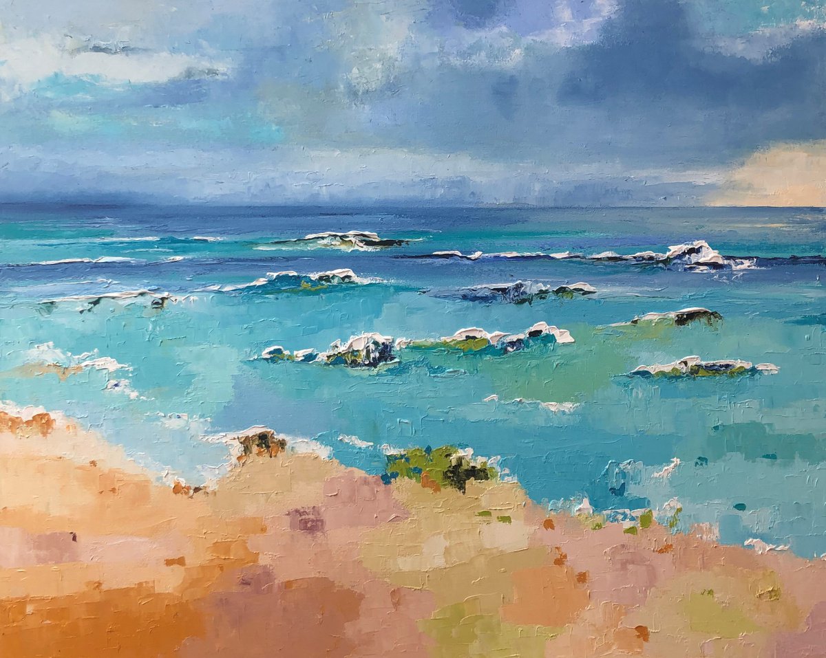 Expressive Oil Painting , Calm Before The Storm By Ann Palmer, 32 X 26, Artwork For Sale On Artfinder