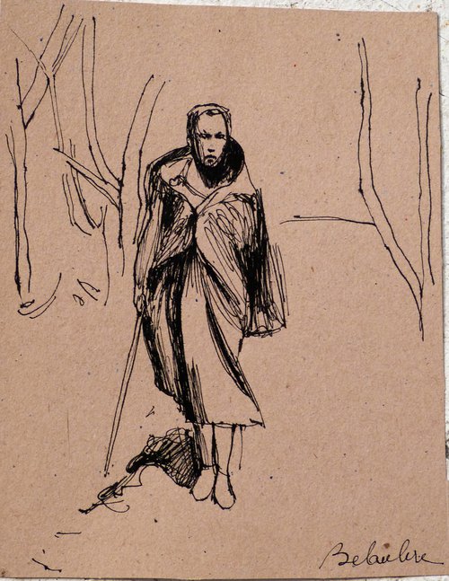 Pilgrim, 21x17 cm by Frederic Belaubre