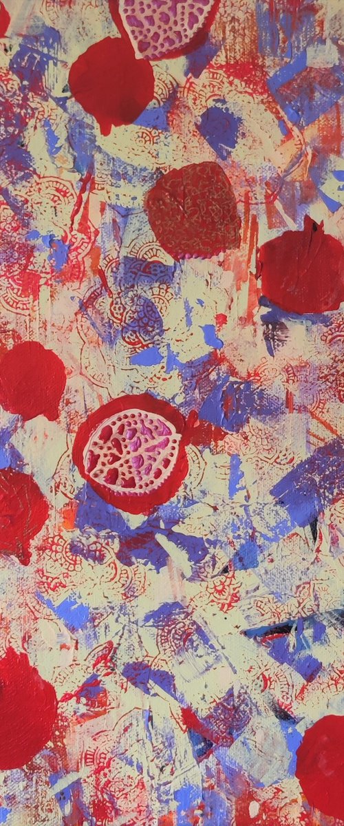Pomegranates Abstract by Julia Preston
