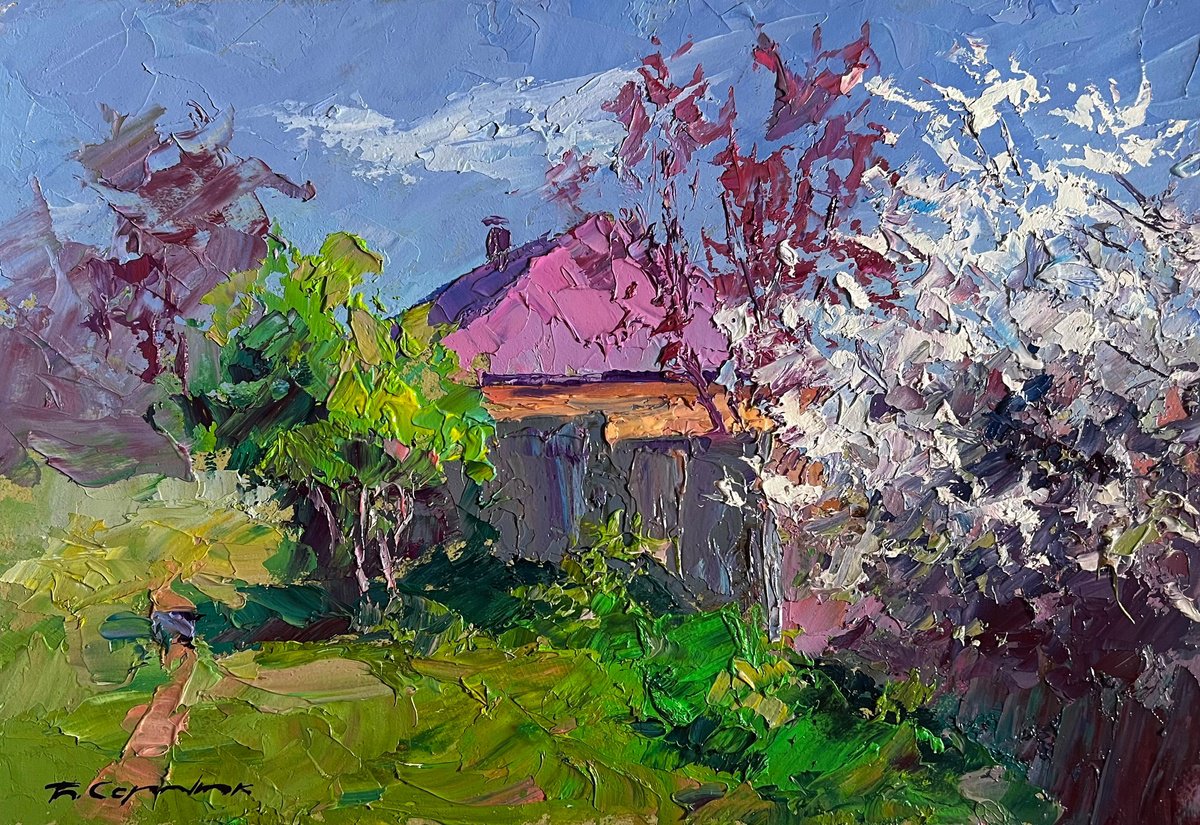 Cherry Blossom By Boris Serdyuk, 12 X 8, Artwork For Sale On Artfinder