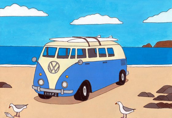 "Splitty on the beach"