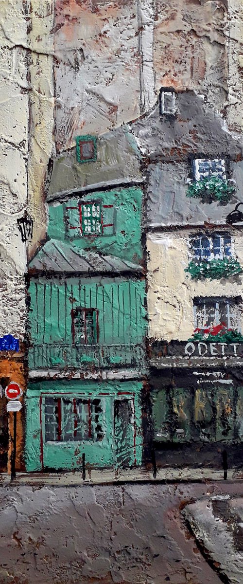 Parisian cafe painting by Alexander Zhilyaev