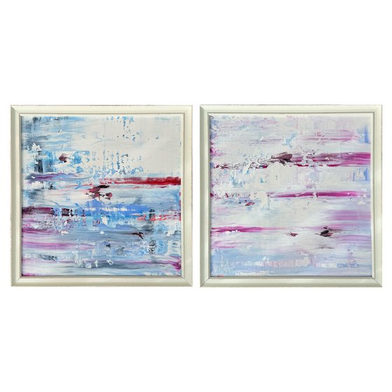 Silence between the waves. Diptych