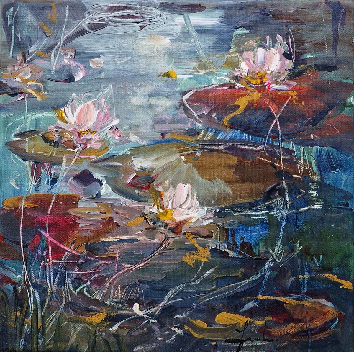 A little lily pond III by Irina Laube