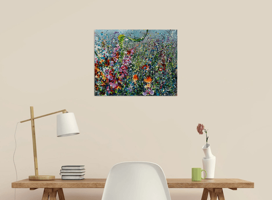 Flowers in Grasslands Original Painting