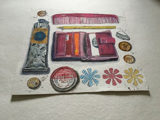 Still life Painting, What’s in my Bag