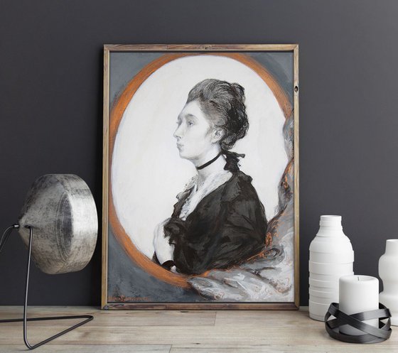 Mary. Portrait after Thomas Gainsborough