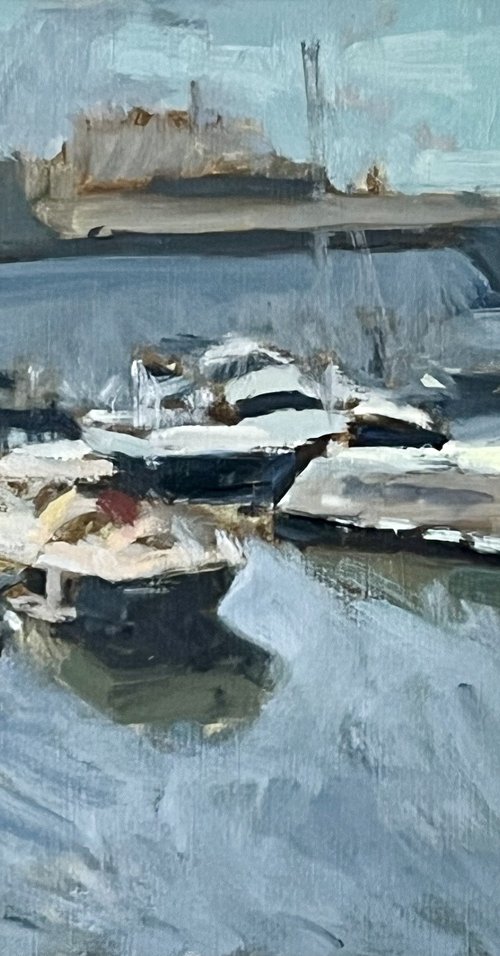 Boats at Falmouth Harbour by Simon Zekaria