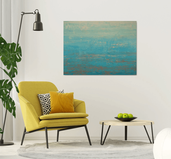 Pastel Beach - Modern Abstract Expressionist Seascape
