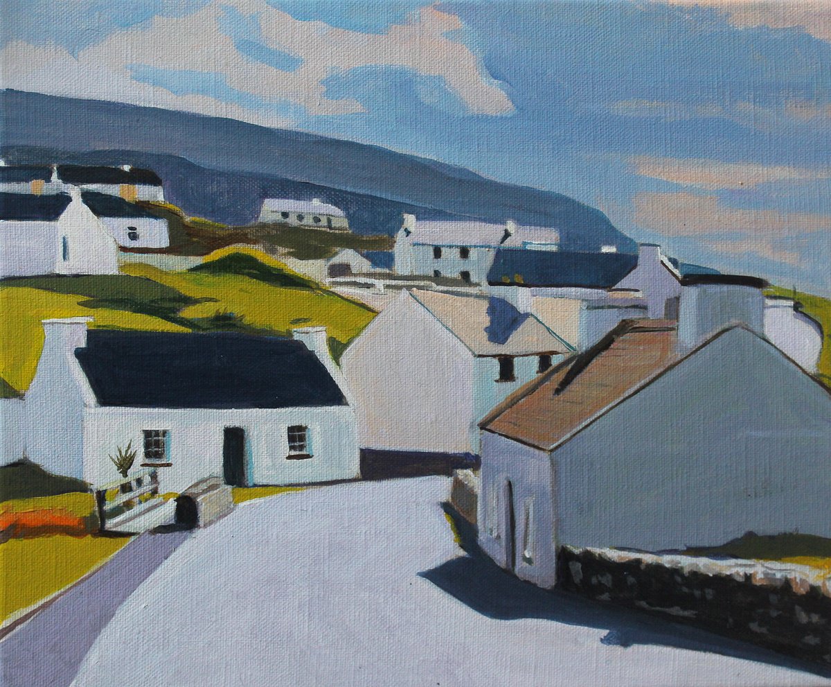 Impressionistic Landscape Acrylic Painting By Emma Cownie, 12 X 9, The Drive Through Maghery, Original Artwork