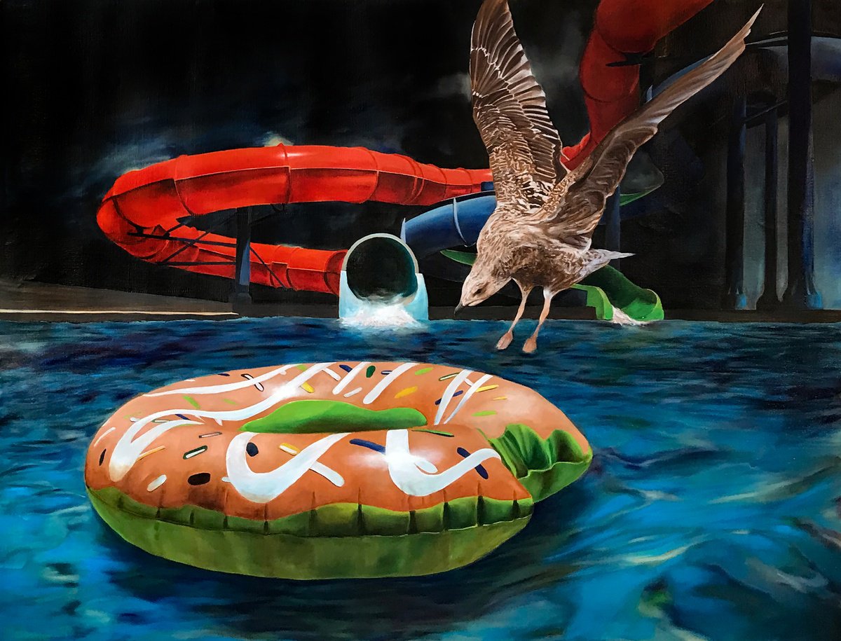 Surrealistic Oil Painting , Comfort Zone By Sofia Fresia, 63 X 48, Artwork For Sale On Artfinder