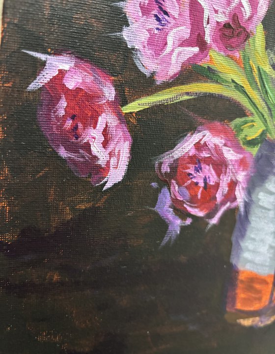 Pink Tulips Still Life