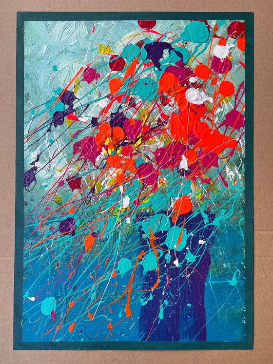 Romantic Flowers Abstract painting