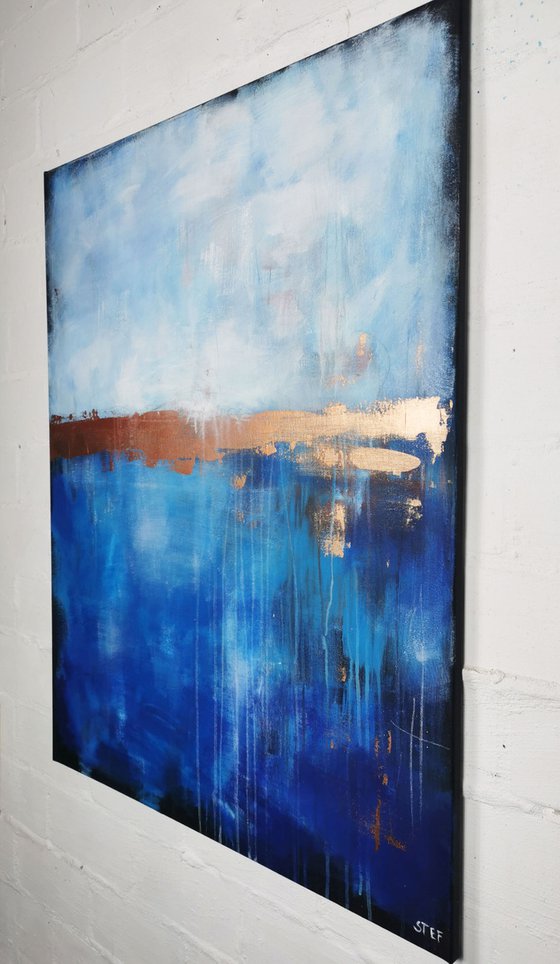 Deep Sea #6 – Bronze in Blue 80x100cm