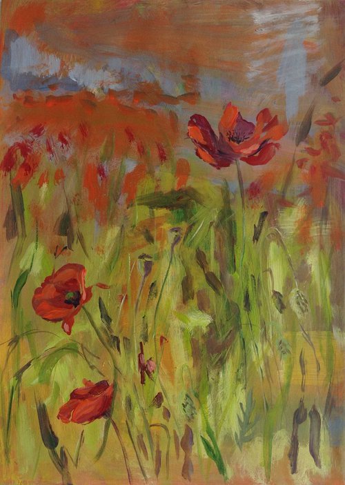 Poppy field II by Anyck Alvarez Kerloch