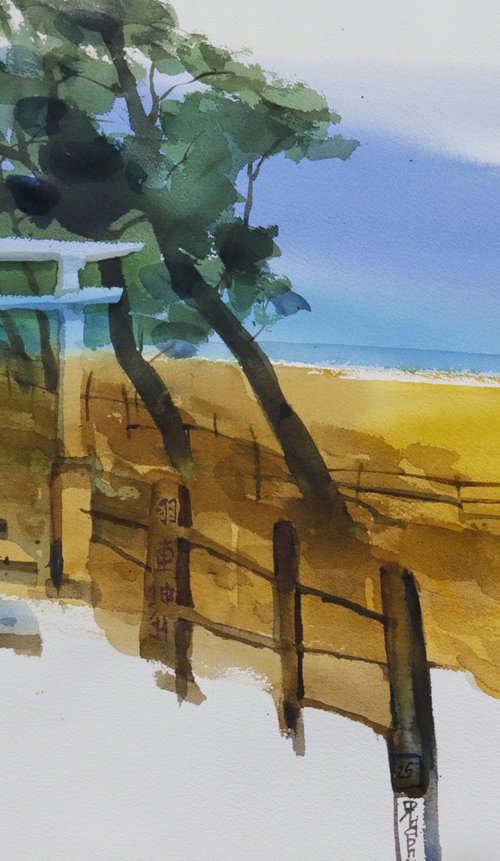 Sea, sand, shrine and pines by Prashant Prabhu