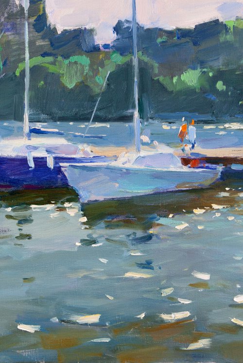 Yachts at the pier by Aleksandr  Kryushyn