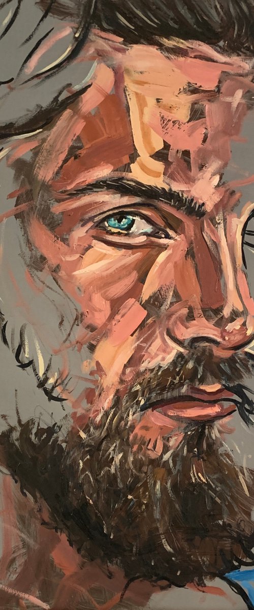 Bearded man portrait by Emmanouil Nanouris