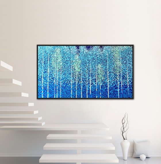 Blue birches