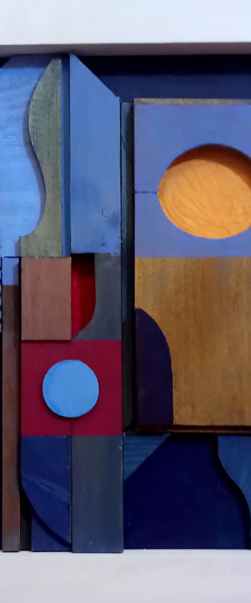Relief Construction with Yellow Oval by Liam Hennessy