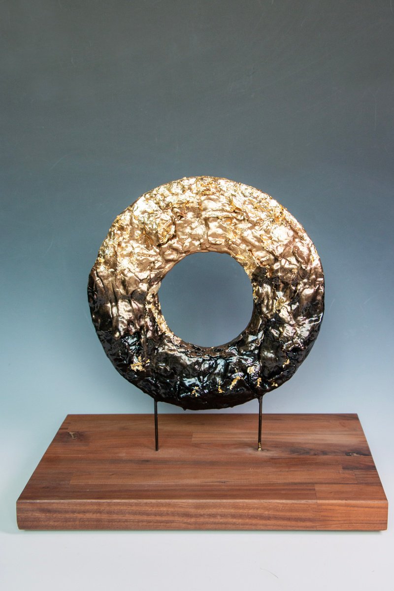 Geometric Abstract Sculpture By Stuart Roy, 18 X 18", Circle 1, Original Artwork