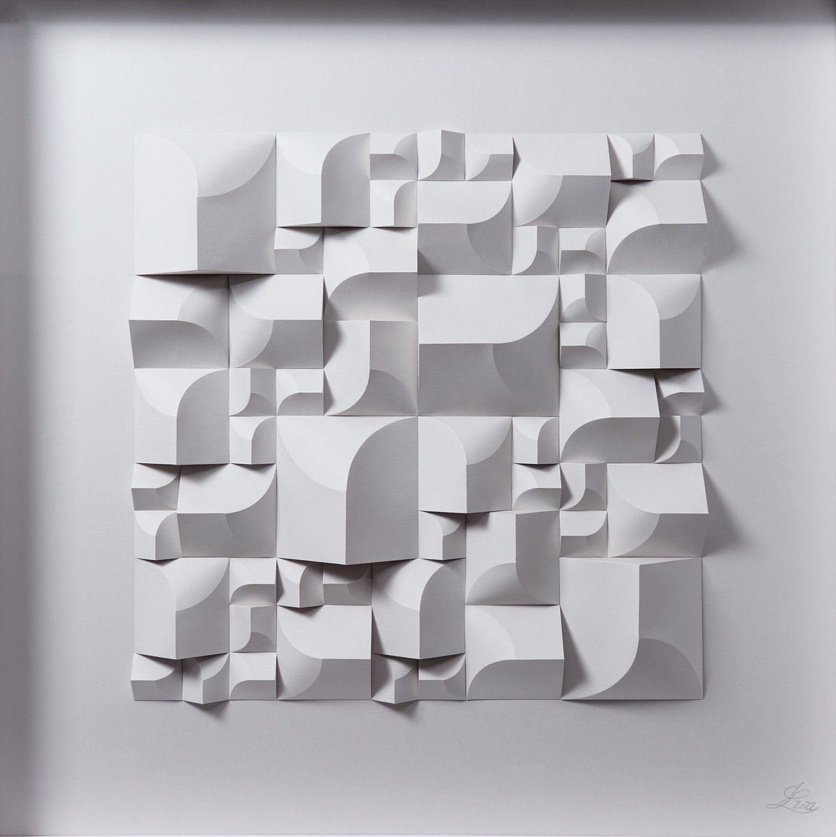 Geometric Relief , Grey Code By Letovbarski Artlab, 28 X 28, Artwork For Sale On Artfinder
