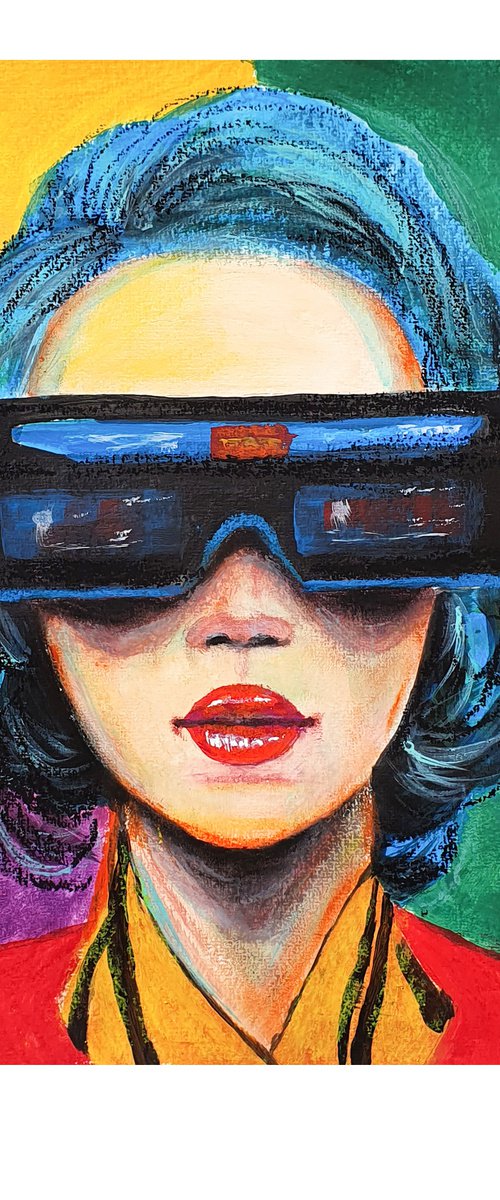 Virtual Reality 3. Portrait  in Pop Art style by Yulia Schuster