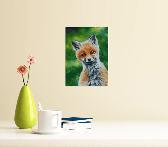 "Fox Cub"   Original Oil Painting