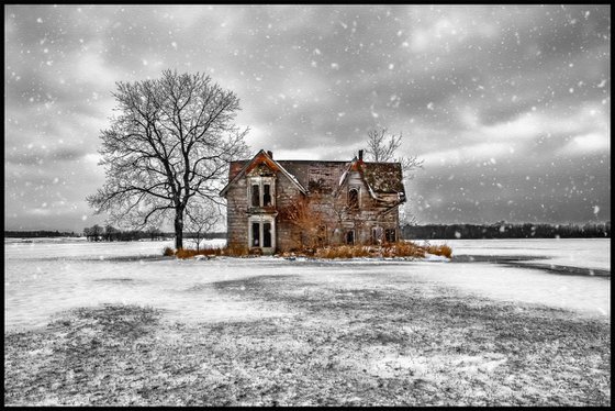 GUYITT HOUSE 1845.....A COLD WINTER DAY