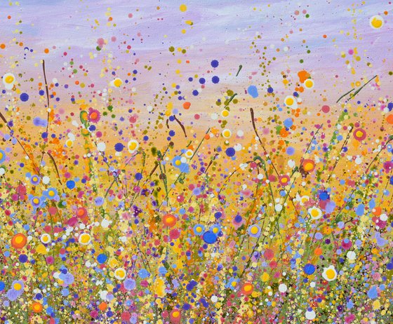 Radiant meadow - Vibrant Floral Painting