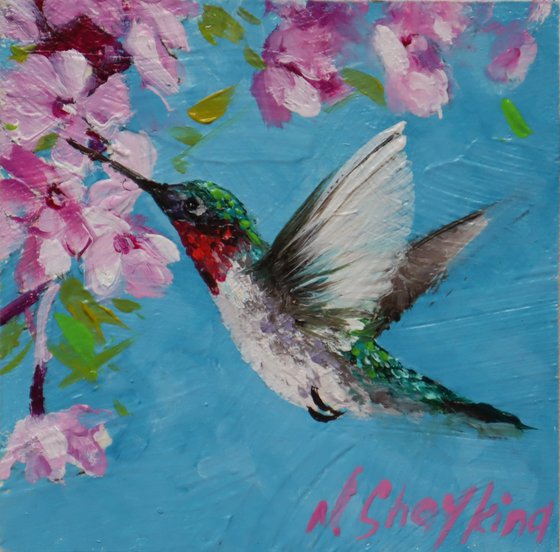 Hummingbird in Flight, Birds Lover Gift