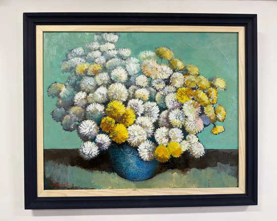 Chrysanthemums in Bloom