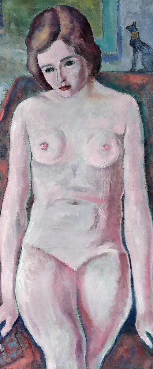 Nude Sitting by Constantin Galceava