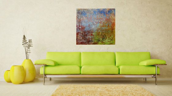 Inside my soul (n.296) - 95 x 90 x 2,50 cm - ready to hang - acrylic painting on stretched canvas