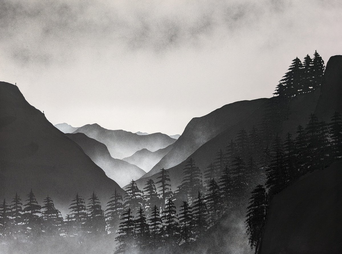 Landscape Acrylic Painting By Robert Owen Bloomfield, 31 X 24", Bal??u 22, Original Artwork