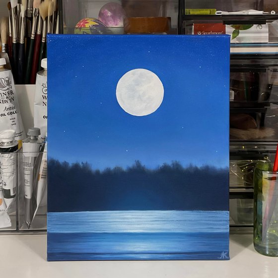 Ethereal Glow of a Full Moon