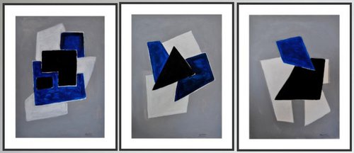 tryptich serenity / 35,43 x 15,75 in (90 x 40 cm) by Pierre-Yves Beltran