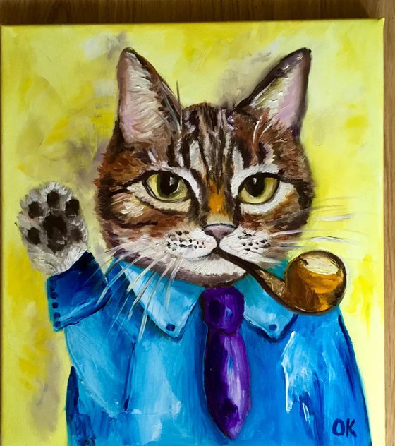 Troy portrait with a pipe