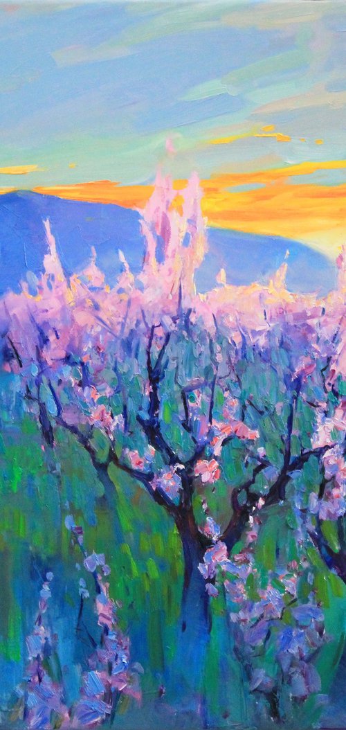 Blooming Spring Evening by Serhii Cherniakovskyi