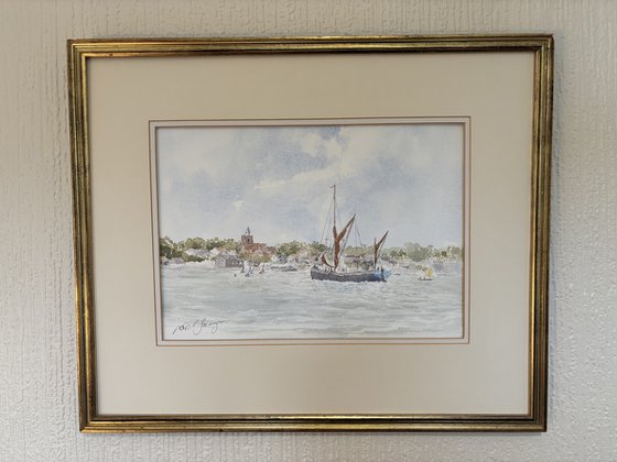 Thames Barge approaching Maldon, Essex